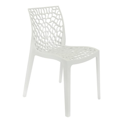 Cadeira Gruvyer Design Cozinha Sala de Estar Jantar Branco