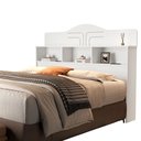 Ver imagem 2 de Cabeçeira Cama Queen Box Casal Vivian 100% Mdf C/ Nicho P/ Colchão 158 Cm - Basoto:branco.