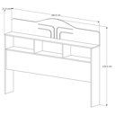 Ver imagem 3 de Cabeçeira Cama Queen Box Casal Vivian 100% Mdf C/ Nicho P/ Colchão 158 Cm - Basoto:branco.