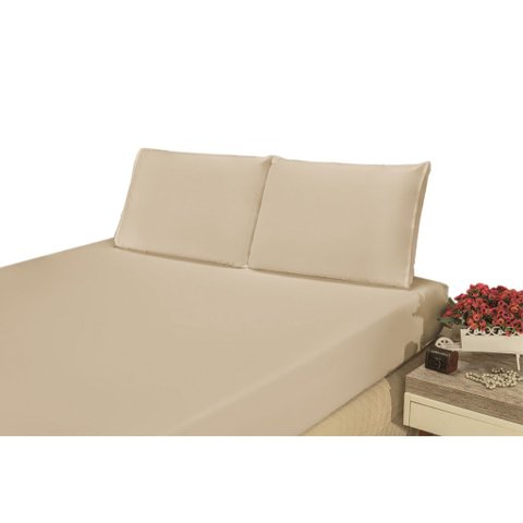 Jogo de Lençol Queen Bianca 3peças:bege