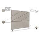 Ver imagem 3 de Cabeceira Estofada Queen Cristal 160cm Boucle Bege Escuro