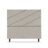 Cabeceira Estofada Queen Cristal 160cm Boucle Bege Escuro - 1