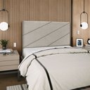 Ver imagem 2 de Cabeceira Estofada Queen Cristal 160cm Boucle Bege Escuro