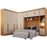 Conjunto Guarda Roupa Modulado Orion Cinamomo Off White Casal 11 Portas 6 Gavetas Leifer Móveis - 1