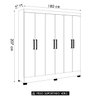Guarda Roupa Casal 180cm 6 Portas Vanci D02 Amêndola - Mpozenato - 4