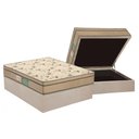 Ver imagem 1 de Cama Box Baú Casal: Colchão Espuma D45 Polar Pérola Fort + Base Crc Suede Clean(138x188)