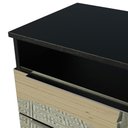 Ver mais imagens de Mesa de Cabeceira Madesa 3227 2 Gavetas com Espelho Preto Cor:Preto