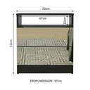 Ver imagem 3 de Mesa de Cabeceira Madesa 3227 2 Gavetas com Espelho Preto Cor:Preto
