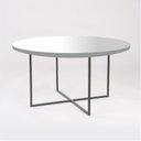 Ver imagem 1 de Mesa de Centro Redonda Sense- Base Ferro 300- Tampo Pintado Branco Ø 60 Cm