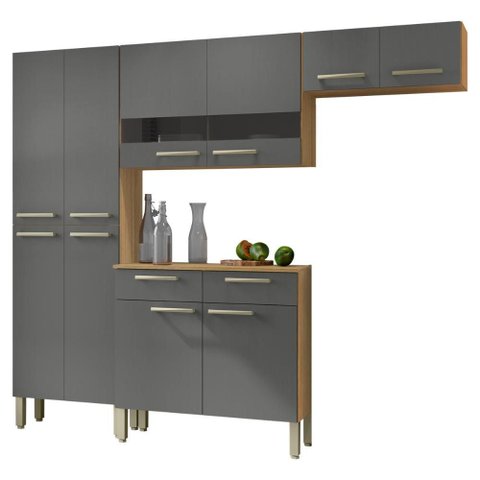 Cozinha Completa com Balcão 10 Portas Nala Kits Paraná