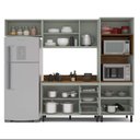 Ver imagem 5 de Armário de Cozinha Modulada Completa 4 Peças 270cm com Tampo 250041 Koya Politorno Móveis