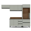 Ver imagem 4 de Armário de Cozinha Modulada Completa 4 Peças 270cm com Tampo 250041 Koya Politorno Móveis