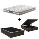Ver imagem 1 de Cama Box C/ Baú Casal + Colchão de Molas Ensacadas Probel Vegas Comfort Pillow Euro Casal