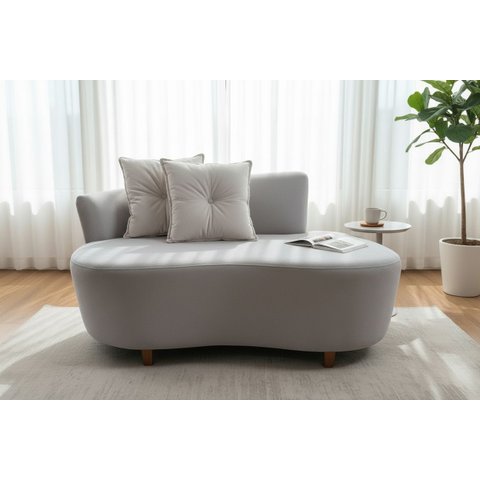Namoradeira Sofá Feijão Suria 150cm Orgânica Bouclé
