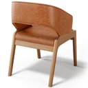 Ver imagem 6 de Kit 06 Cadeiras de Jantar e Estar Living Estofada Lince L02 Couríssimo Camel - Lyam Decor