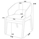 Ver imagem 4 de Kit 06 Cadeiras de Jantar e Estar Living Estofada Lince L02 Couríssimo Camel - Lyam Decor