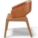 Ver imagem 7 de Kit 06 Cadeiras de Jantar e Estar Living Estofada Lince L02 Couríssimo Camel - Lyam Decor