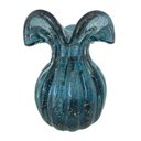 Ver imagem 1 de Vaso Murano Trouxinha Azul Petróleo com Dourado Decoração Ambiente 13 x 11 cm | Casa Del Grande