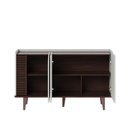 Ver imagem 5 de Aparador Buffet com 3 Portas 136cm Multimóveis Crcol-APA010 Off White/Nogueira