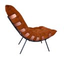 Ver imagem 2 de Kit Poltrona Costela com Puff para Sala Suede Telha