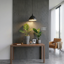 Ver imagem 3 de Kit 20 Placas Painel Ripado Modular 3d Autocolante Efeito Prata Corten - 90x11cm