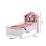 Cama Solteiro Rainha Castelo Encantado - Branco/Rosa - 100% Mdf - Planet - 2