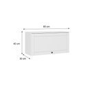 Ver imagem 2 de Armário Aéreo Milla Mdf 1 Porta Branco 80 Cm Carraro