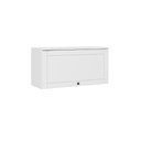 Ver imagem 1 de Armário Aéreo Milla Mdf 1 Porta Branco 80 Cm Carraro