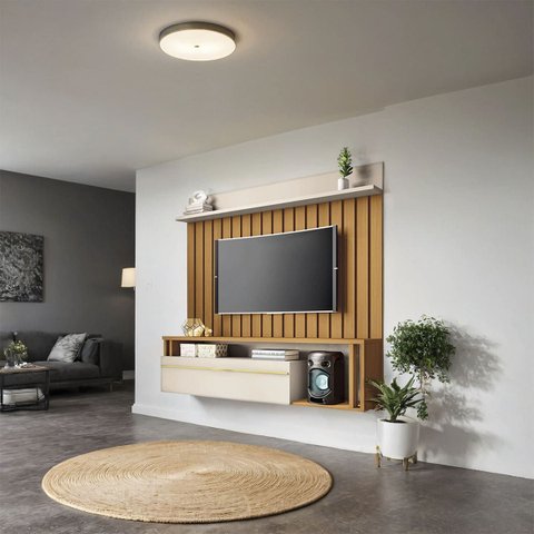 Rack Painel Denver Suspenso para Tv 55 Polegadas 160x155-edecasamoveis