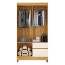 Ver imagem 3 de Guarda-Roupa Lótus 4 Portas 2 Gavetas Cinamon/Off White - Demóbile