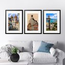 Ver imagem 1 de Kit 3 Quadros Grandes Bahia - 60x48cm:moldura Branca