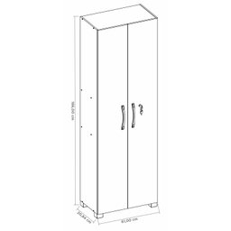 Armário Multiuso NT 4020 Nogal - Notável - 6