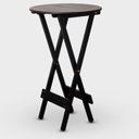 Ver imagem 1 de Mesa para Jardim Bistrô Dobrável Redonda com Madeira Maciça