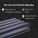 Ver imagem 4 de Kit 20 Painel Ripado Pvc 3d 2,70m X 16cm Decorativo