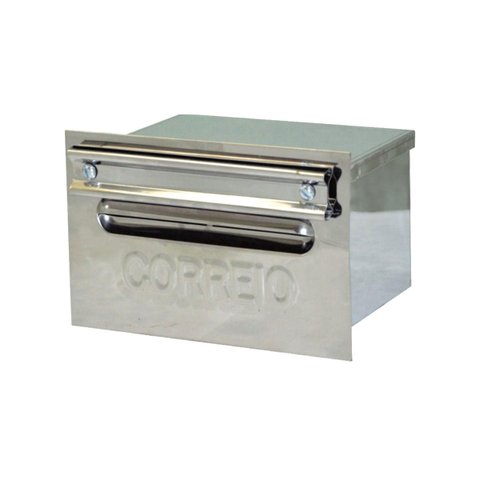 Caixa Correio Cartas Envelope Inox para Grade 15x21x12cm