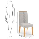 Ver imagem 7 de Conjunto de Jantar Mesa Kiara 120 com Kit 4 Cadeiras Yasmin 4 Lugares Tampo em MDF Cedro Off White