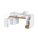 Ver imagem 3 de Cama Infantil Estação 2 Portas 1 Gaveta com Escrivaninha Branco/Carvalho Xingu - Completa Móveis