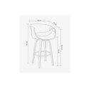 Ver imagem 3 de Banqueta Nicole Base Madeira Giratória Pu Várias Cores ou Linho Creme - Rivatti