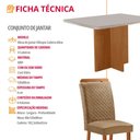 Ver imagem 7 de Mesa de Jantar Olímpia 120 cm Tampo MDF Vidro Canto Copo com 4 Cadeiras Aline