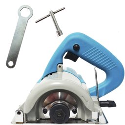 Serra Mármore 4.3/8´´ 110mm 1300W 110V 127V 12000 Rpm Madeira Piso Ferro Importway Iwsms110 Azul - 5