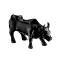 Ver imagem 2 de Escultura Estátua Decorativa Touro Wall Street Grande 82cm:preto Fosco