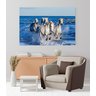 Quadro Decorativo em Tela Grande Cavalos Mar Praia para Sala - 3