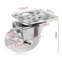 Ver imagem 2 de Kit de 4 Rodizio Silicone 75mm Gel 2 Freio Trava 2 Sem Freio