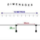 Ver imagem 4 de Varal de Luzes 10 Metros Extensivel 10 Bocais Cordao Decoraçao Festa Evento Luxo Formatura Casamento