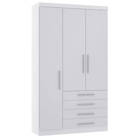 Guarda-roupa Modulado 132cm 3 Portas 4 Gavetas Alpes Luciane