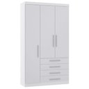 Ver imagem 1 de Guarda-roupa Modulado 132cm 3 Portas 4 Gavetas Alpes Luciane
