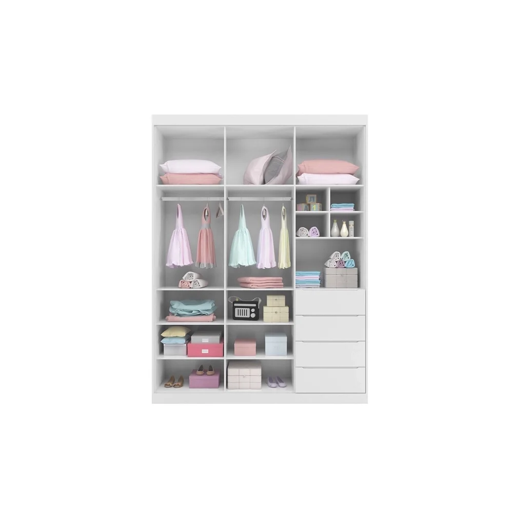 Quarto Completo Infantil Pérola Branco Phoenix Baby - 6