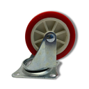 Ver imagem 7 de Rodízio Rodinha Giratório Placa Base Aço Roda Pp Vermelho Diâmetro 75mm 3" Altura 90mm