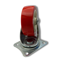 Ver imagem 6 de Rodízio Rodinha Giratório Placa Base Aço Roda Pp Vermelho Diâmetro 75mm 3" Altura 90mm