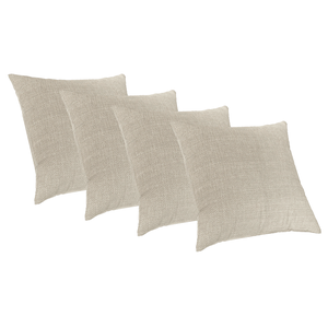 Kit 4 Capas Almofadas Luxo 50x50 Santorini com Ziper Caqui